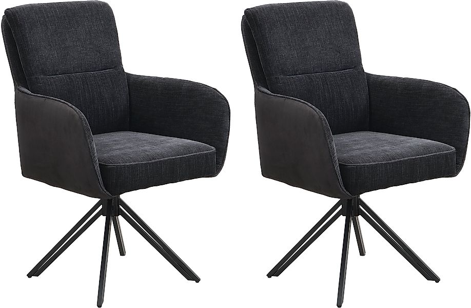 byLIVING Esszimmerstuhl »Tino« (Set) 2 Stk.360 Grad drehbar mit Federkernpo günstig online kaufen