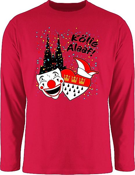 Shirtracer Rundhalsshirt Kölle Alaaf Kostüm Köln Karneval Wappen I Jeck Rut günstig online kaufen