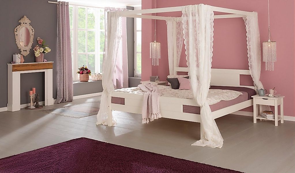 OTTO home Massivholzbett ""KYOTO" Himmelbett" hohe Belastbarkeit bis 180 kg günstig online kaufen