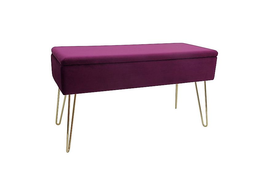 ECHTWERK Sitzhocker Sitzbank Scarlett mit Samtbezug, Aufbewahrungstruhe, Sc günstig online kaufen