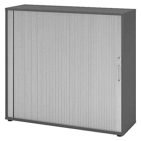 bümö Aktenschrank Rollladenschrank office - 3 Ordnerhöhen Dekor: Graphit/Si günstig online kaufen