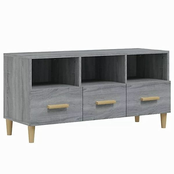 furnicato TV-Schrank Grau Sonoma 102x36x50 cm Holzwerkstoff (1-St) günstig online kaufen