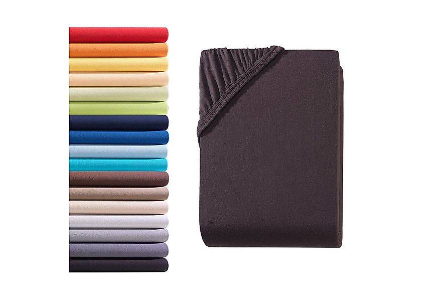 Hometex Premium Textiles Spannbettlaken Jersey Spannbettlaken 100% Baumwoll günstig online kaufen