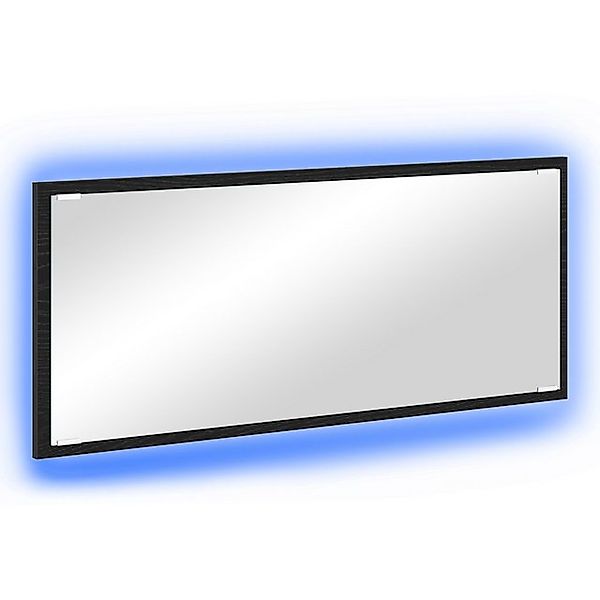 vidaXL Badezimmerspiegelschrank Badspiegel Schwarze Eiche Glas, MDF Groß Sp günstig online kaufen