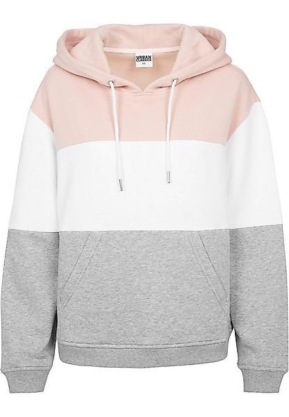 URBAN CLASSICS Rundhalspullover Urban Classics Damen Ladies Oversize 3-Tone günstig online kaufen
