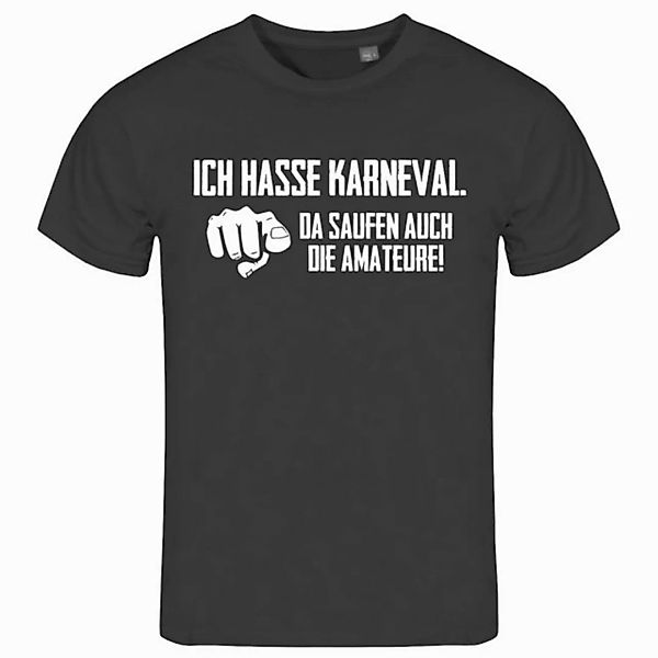 deinshirt Print-Shirt Herren T-Shirt Ich hasse Karneval da saufen auch die günstig online kaufen