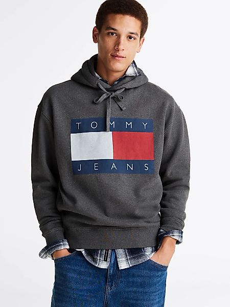 Tommy Jeans Sweatshirt "TJM RLX MELANGE FLAG HOODIE", mit bedruckten Marken günstig online kaufen