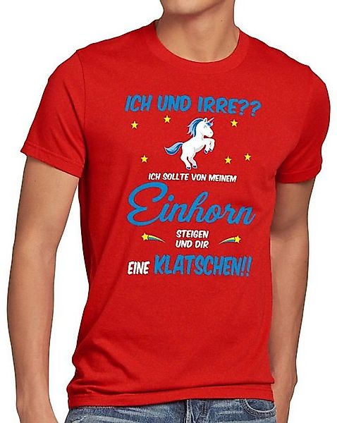 style3 T-Shirt ICH und IRRE? Einhorn absteigen klatschen Einhörner Fun Spru günstig online kaufen