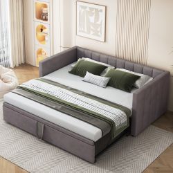 Odikalo Schlafsofa Polsterbett Ausziehbar 90/180*200cm Lattenrosten günstig online kaufen