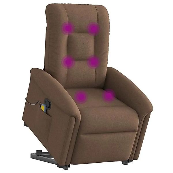 vidaXL Massagesessel mit Aufstehhilfe Braun Stoff 3303268 günstig online kaufen