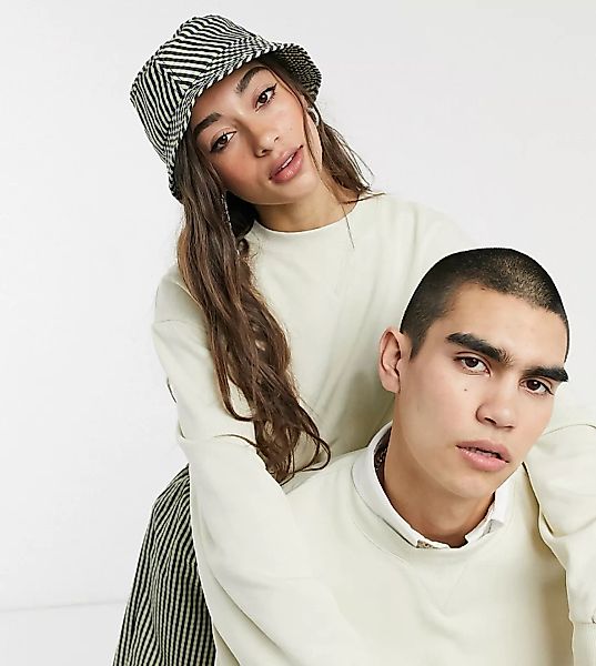 COLLUSION – Unisex – Sweatshirt in Ecru-Weiß günstig online kaufen