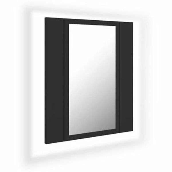 vidaXL LED-Bad-Spiegelschrank Grau 40x12x45 cm Acryl LED Spiegelschrank gra günstig online kaufen