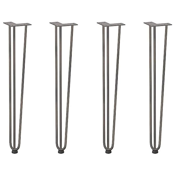 vidaXL Haarnadelbeine für Konsolentische 4 Stk Naturstahl 72 cm Massivstahl günstig online kaufen