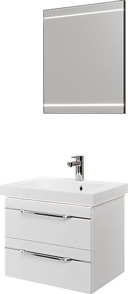 Saphir Badmöbel-Set »Balto 2-teilig Mineralmarmor-Waschtisch mit LED-Spiege günstig online kaufen