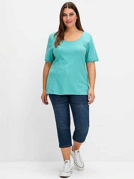 Sheego Kurzarmshirt "T-Shirt" 1 Stk. günstig online kaufen