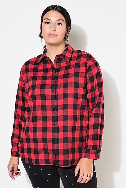 Studio Untold Longbluse Karohemd oversized Hemdkragen günstig online kaufen