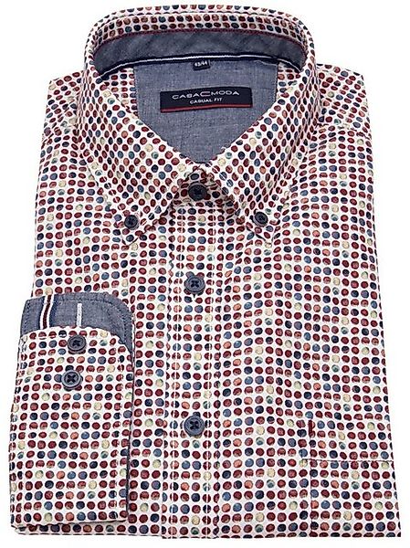 CASAMODA Langarmhemd Casamoda Comfort Fit Button-Down-Kragen Kontrastknöpfe günstig online kaufen