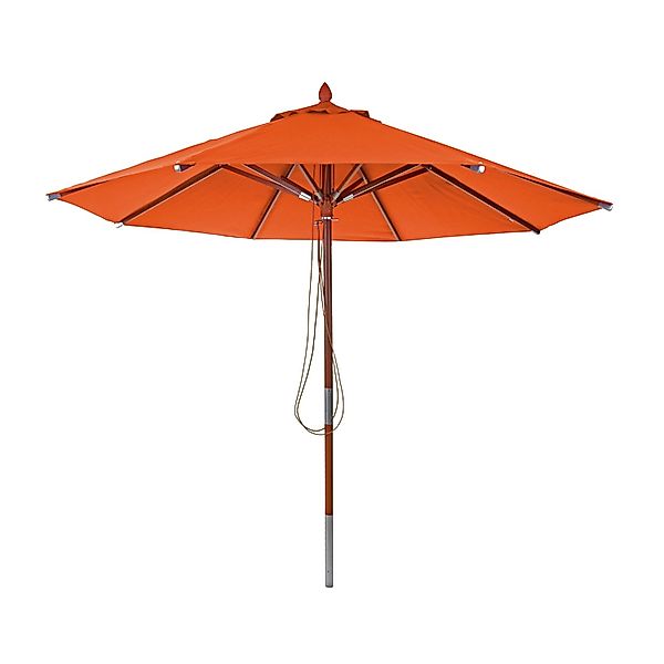 MCW Gastronomie Holz-Sonnenschirm C57 Rund Ø3m Terracotta günstig online kaufen