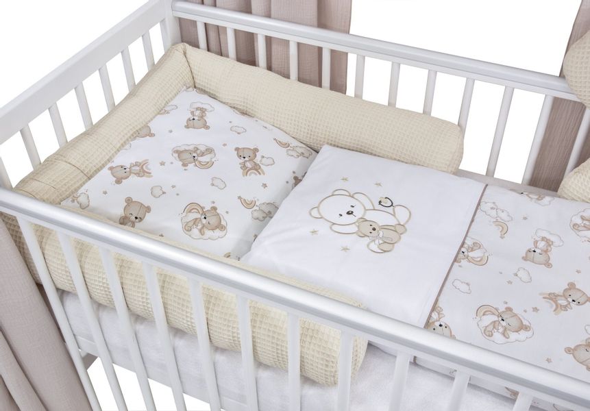 Baby-Delux Komplettbett Hausbett Babybett Komplettset Waffelpique günstig online kaufen