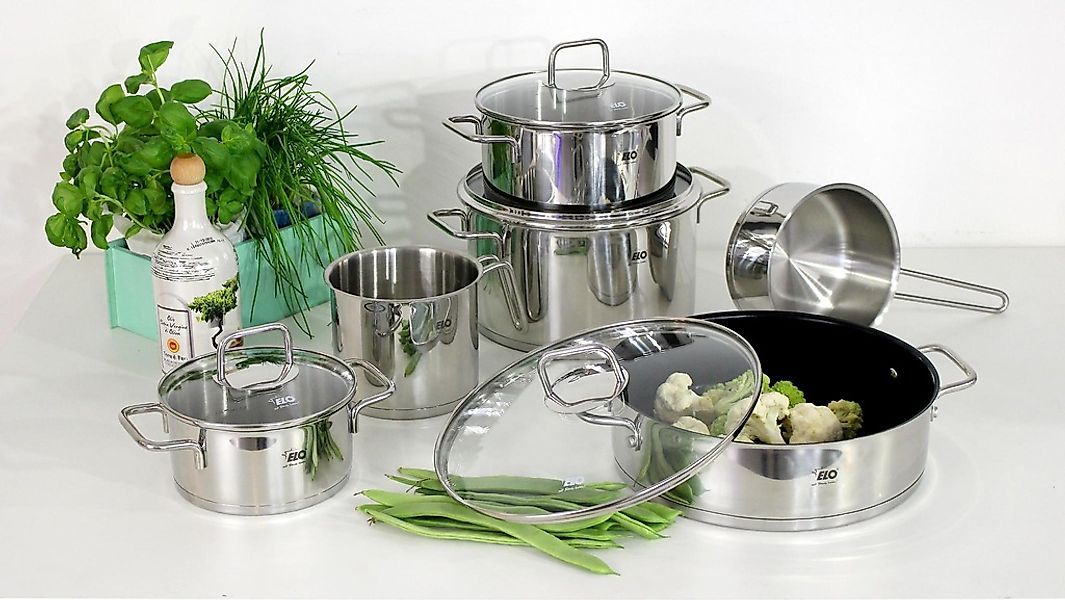 Elo Topf-Set »Citrin 13-teilig«, Edelstahl 18/10, (Set, 13 tlg.), Induktion günstig online kaufen