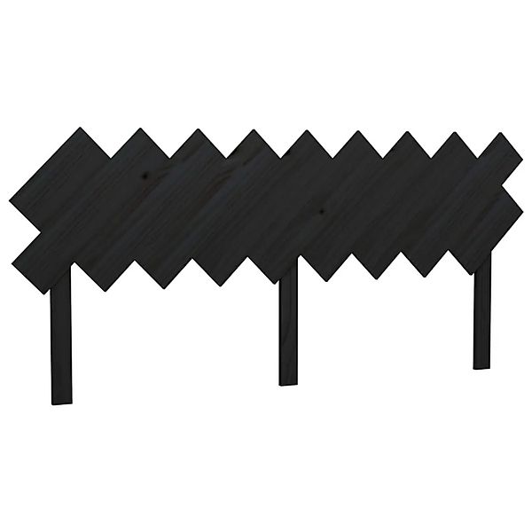 vidaXL Bett-Kopfteil Schwarz 178x3x80,5 cm Massivholz Kiefer 819239 günstig online kaufen