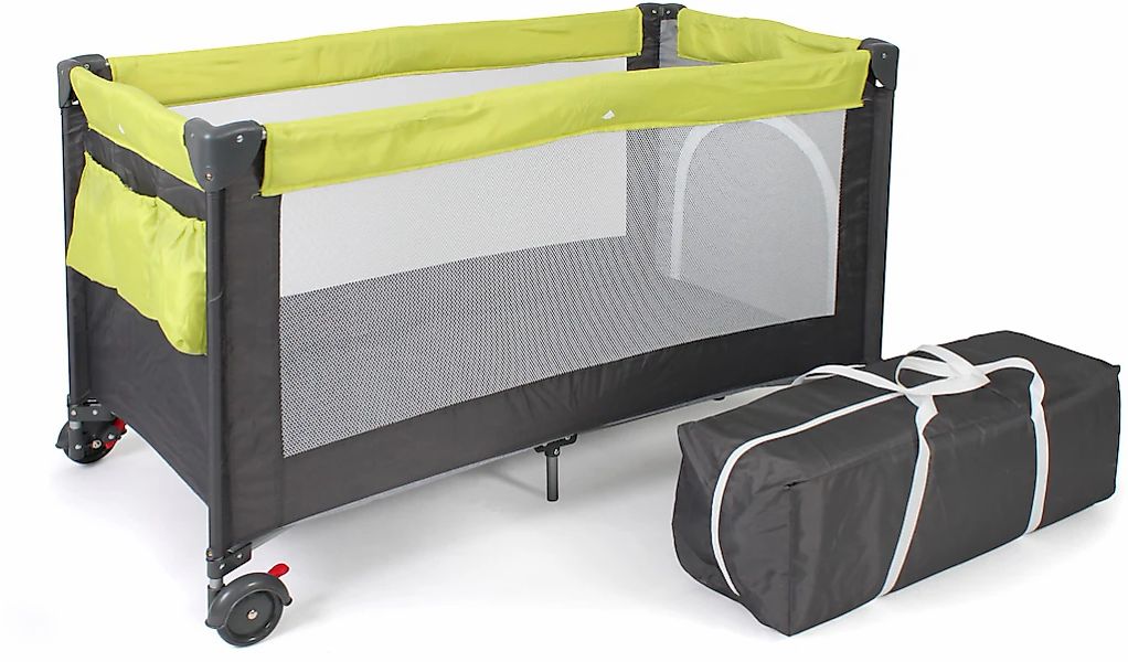 CHIC4BABY Baby-Reisebett "Luxus, Lemongreen" günstig online kaufen