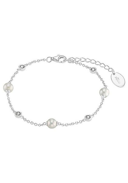 s.Oliver Armband, mit Zirkonia (synth) - mit Muschelkernperlen günstig online kaufen
