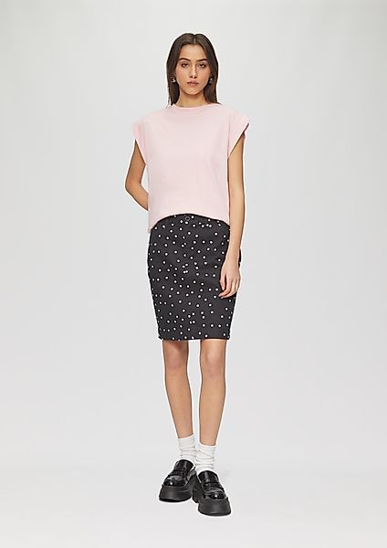 QS Maxirock Pencilskirt mit All-over-Print Schlitz günstig online kaufen