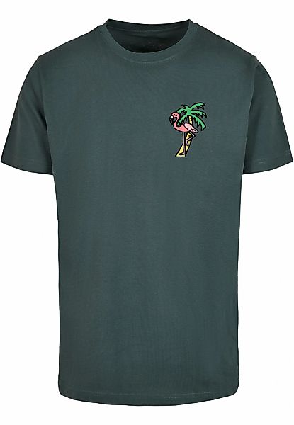 MisterTee Kurzarmshirt "MisterTee Herren Flamingo T-Shirt Round Neck" 1 Stk günstig online kaufen