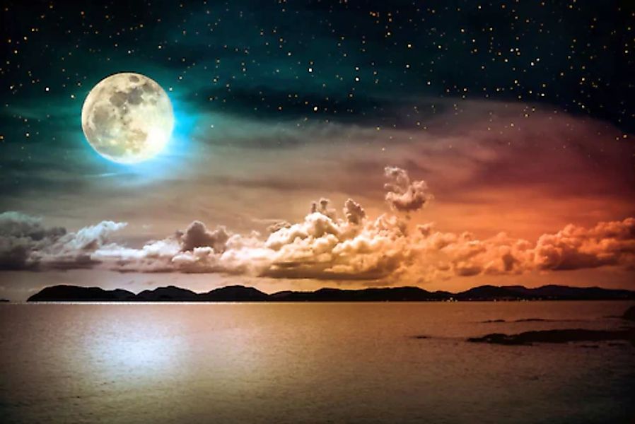 Papermoon Fototapete »Meer bei Nacht« günstig online kaufen