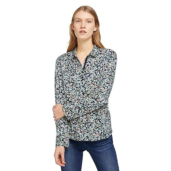 Tom Tailor Langarm T-shirt 3XL Navy Burred Floral Design günstig online kaufen