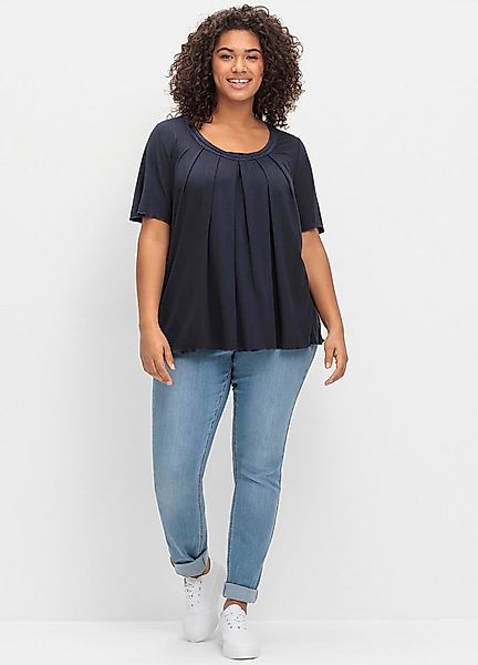 Sheego T-Shirt Shirt . in A-Linie mit dekorativer Blende günstig online kaufen