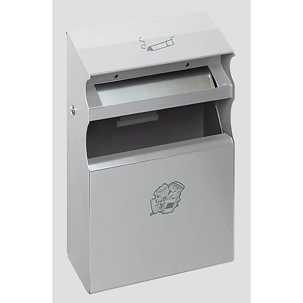 PROREGAL Eckiger Kombiascher Mit Einwurfblende 15 Liter HxBxT 54 x 30 x 14 günstig online kaufen