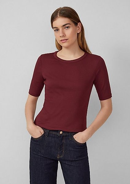 s.Oliver Kurzarmshirt T-Shirt Ripp-Shirt im Slim Fit günstig online kaufen