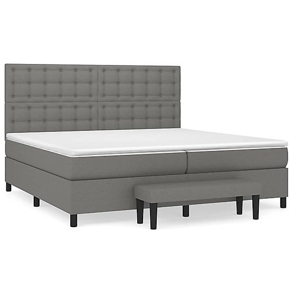 vidaXL Boxspringbett mit Matratze Dunkelgrau 200x200 cm Stoff1367490 günstig online kaufen