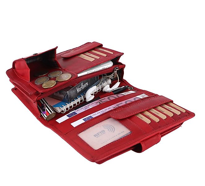 Benthill Reisetasche Echt Leder Reisebrieftasche Dokumententasche RFID Umhä günstig online kaufen