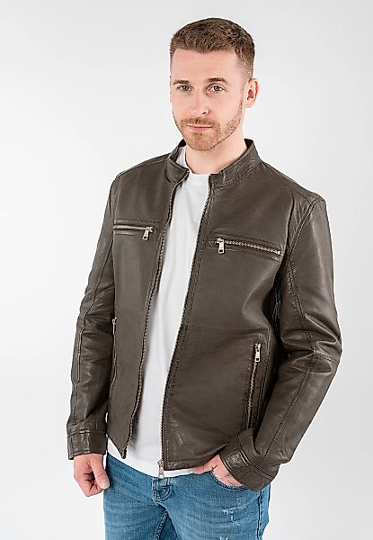 Mauritius Lederjacke "MMBounto" mit Stehkragen günstig online kaufen