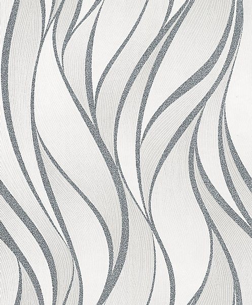 Marburg Vliestapete Hailey Nov Grafisch Welle Weiß Grau FSC® günstig online kaufen