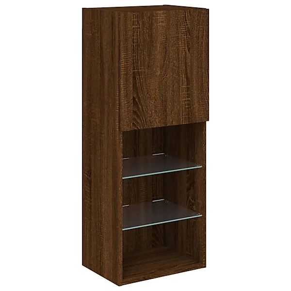 vidaXL TV-Schrank mit LED-Leuchten Braun Eichen-Optik 40,5x30x102 cm günstig online kaufen