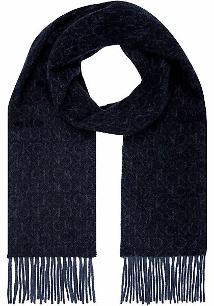 Calvin Klein Schal "CLASSIC WOOL SCARF MONOGRAM", mit Logoprägung günstig online kaufen