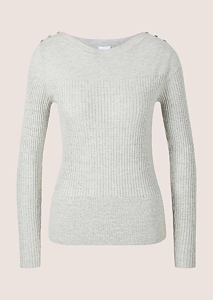 MADELEINE Longpullover "Strickpullover Glanzpullover mit Zierknöpfen" günstig online kaufen