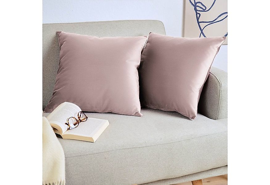 Blumtal Kissenbezug 2er Set - dekorativer Samt Kissenbezug mit verstecktem günstig online kaufen