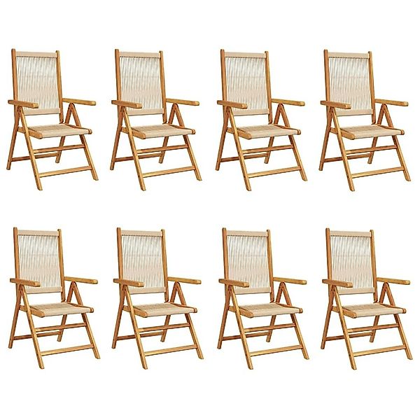 vidaXL Gartenstuhl Gartenstuhl Verstellbar 8 Stk. günstig online kaufen