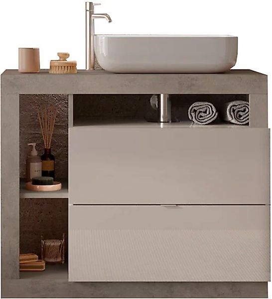 welltime Waschtisch "Hamburg", 2 Schubkästen, Breite 92 cm, Soft-Close, ink günstig online kaufen