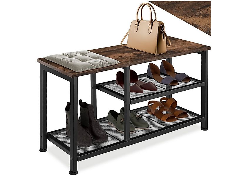 tectake Schuhregal Schuhschrank Taunton 80x30x45,5cm, Set 1-tlg., Industria günstig online kaufen