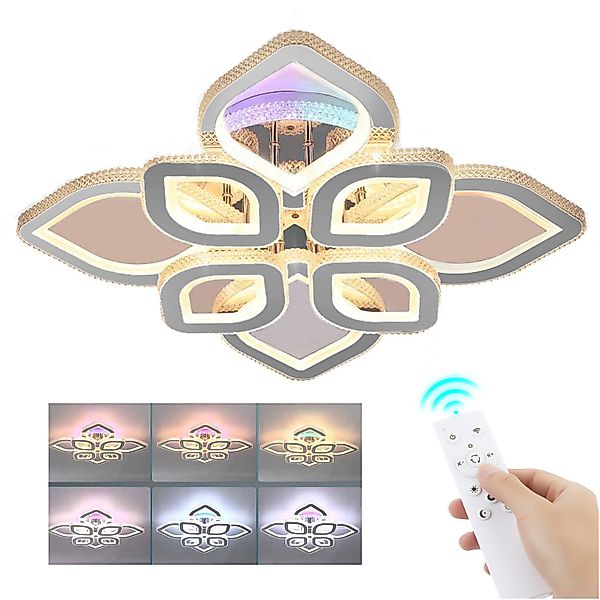LETGOSPT LED Deckenleuchte 32W Modern Blumenform günstig online kaufen