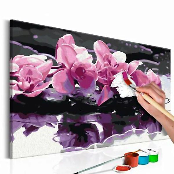 artgeist Malen nach Zahlen Violette Orchidee mehrfarbig Gr. 60 x 40 günstig online kaufen