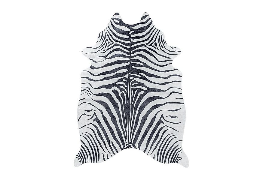 Teppich Boss Teppich Waschbarer Teppich Elena Schwarz, Tigerfell imitat, Hö günstig online kaufen