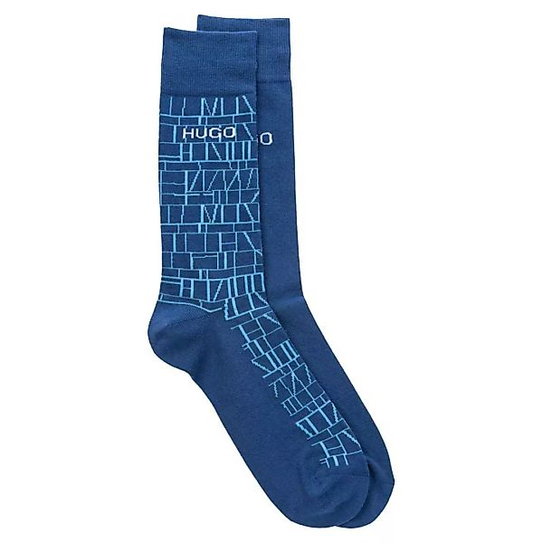 Hugo Rs Allover Socken 2 Paare EU 43-46 Open Blue günstig online kaufen