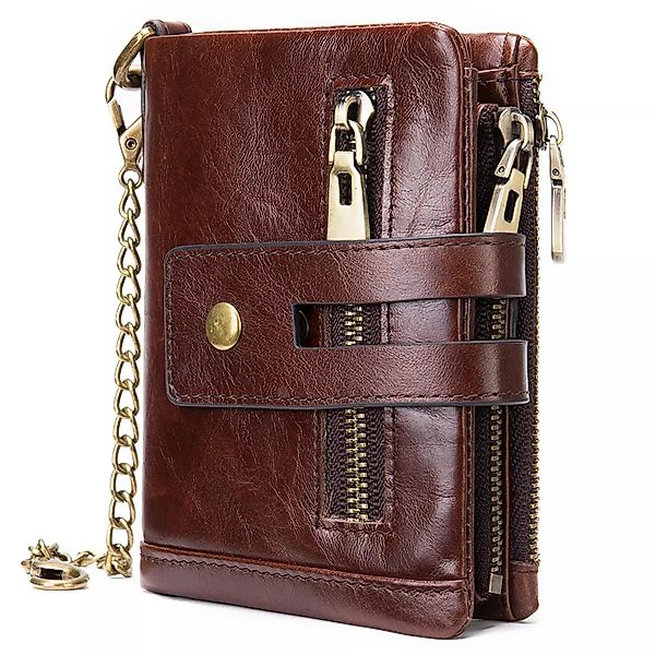YUBRO-STUDIO Geldbörse Herren Leder Geldbörse Bifold günstig online kaufen